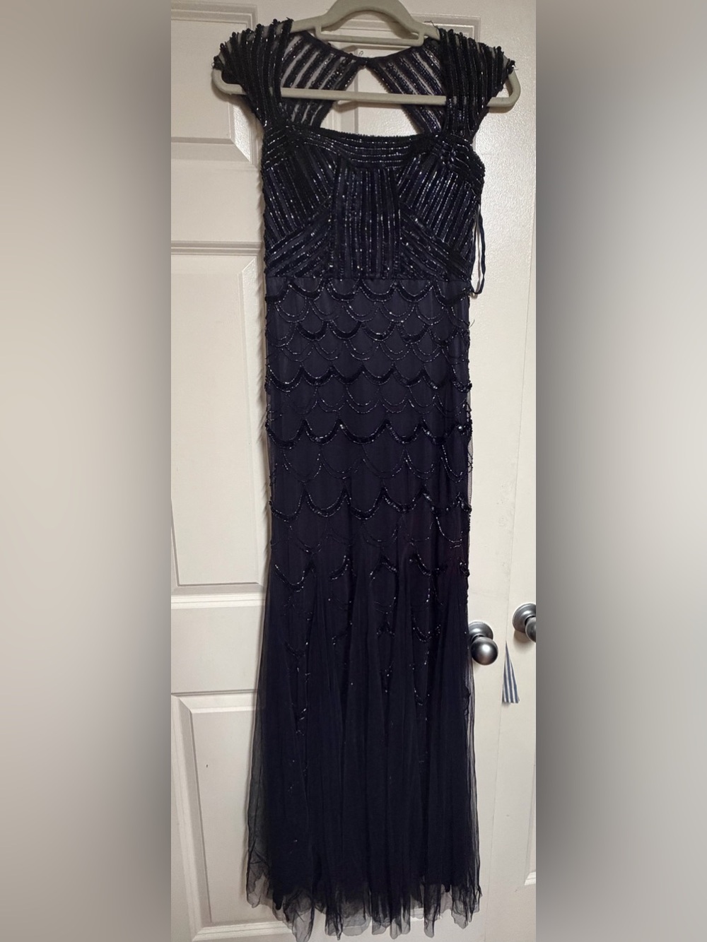 Cache Black Beaded Maxi Skirt
